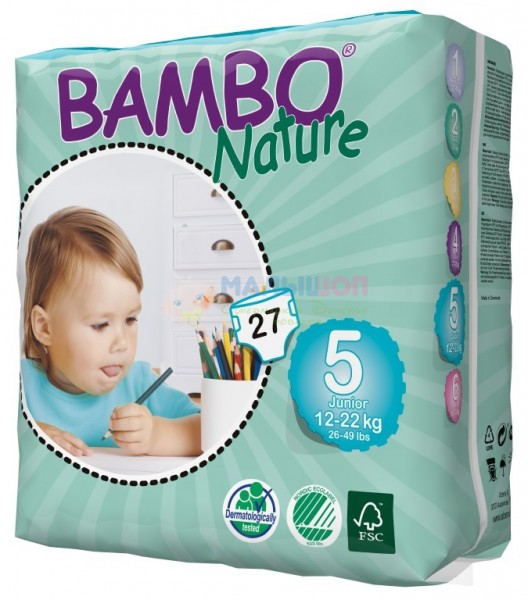 Подгузники Bambo Nature Junior 12-22 кг (27 шт) 310135