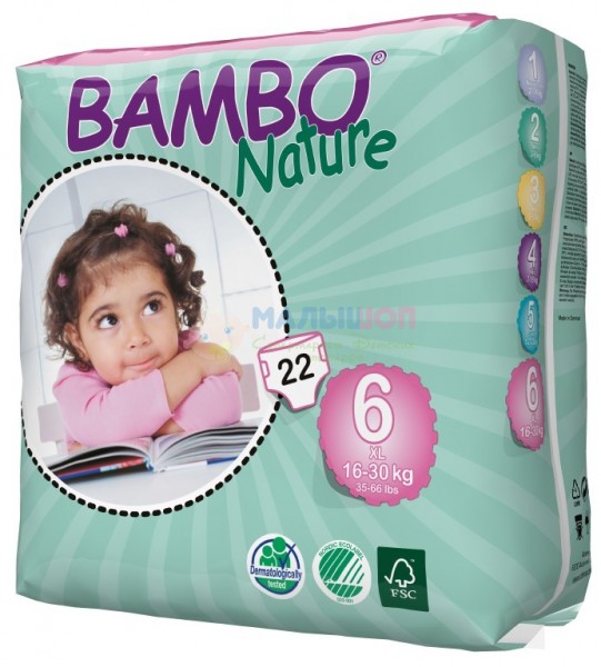 Подгузники Bambo Nature Xl 16-30 кг (22 шт) 310136